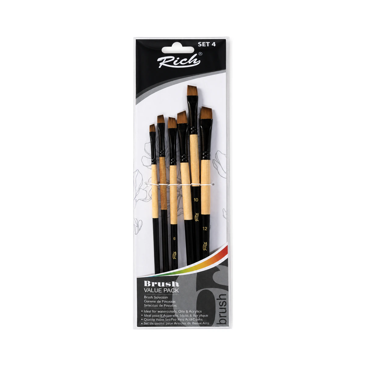 RİCH SET 4 AÇILI YAN KESİK 6'LI SET