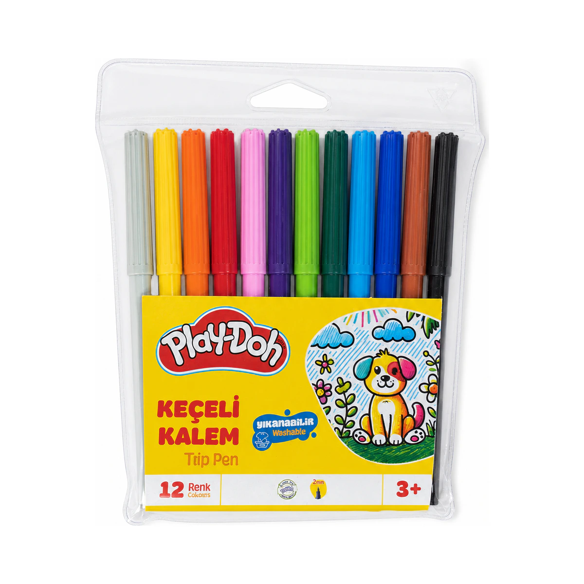 PLAY-DOH KEÇELİ KALEM 2 MM. 12 RENK