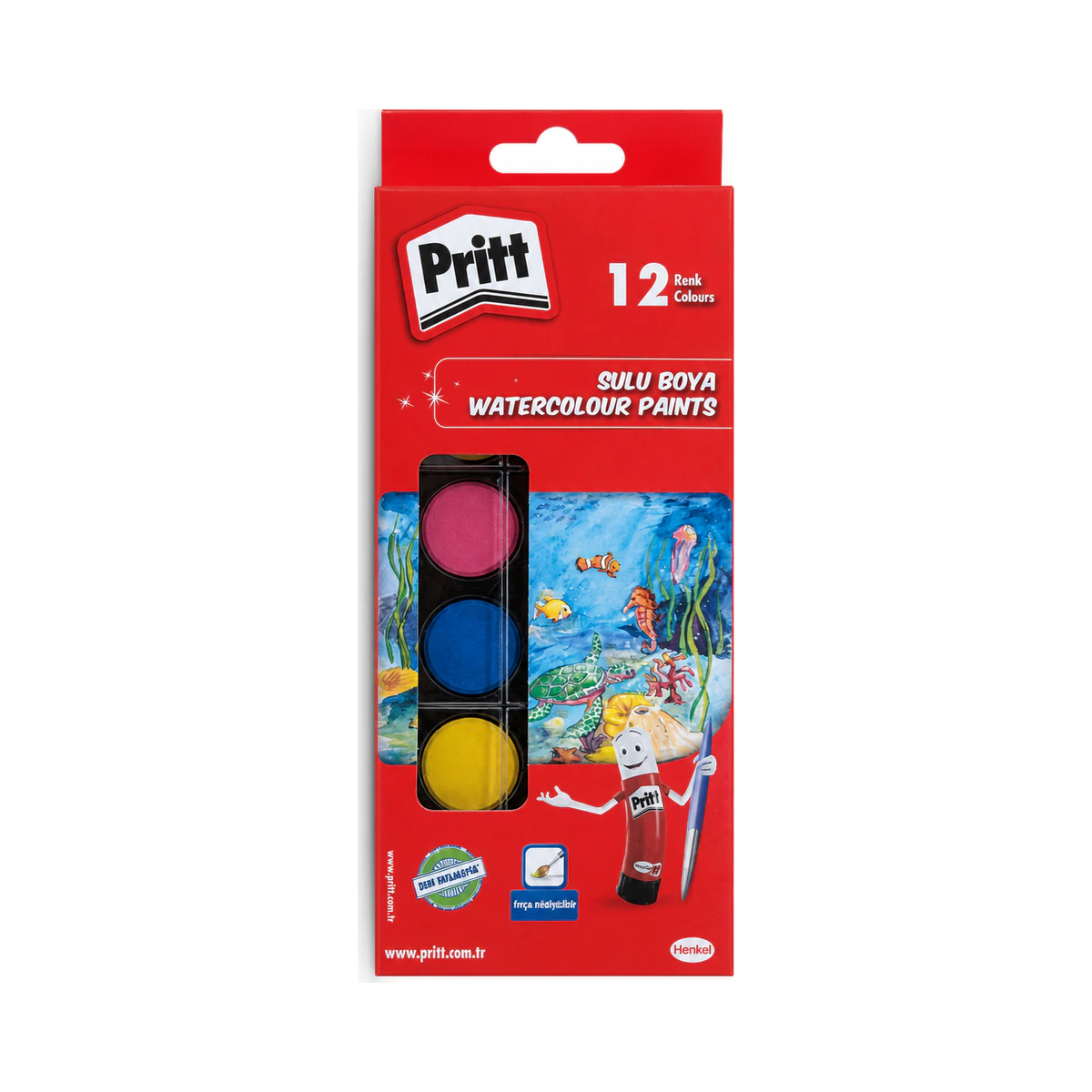 Pritt Suluboya 12 Renk Küçük Tablet