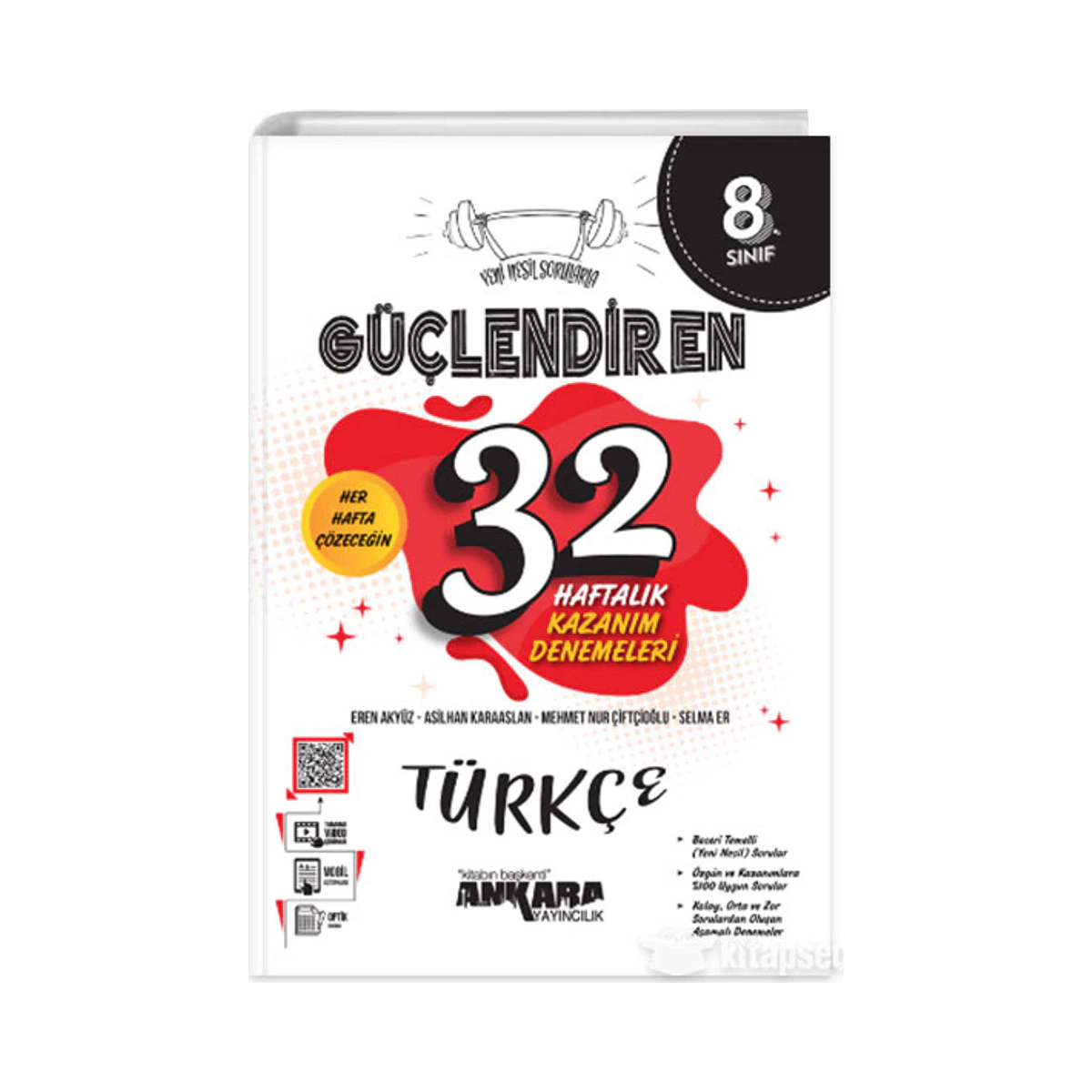 8. Sınıf Güçlendiren 32 Haftalık Türkçe Kazanım Denemeleri Ankara Yayıncılık