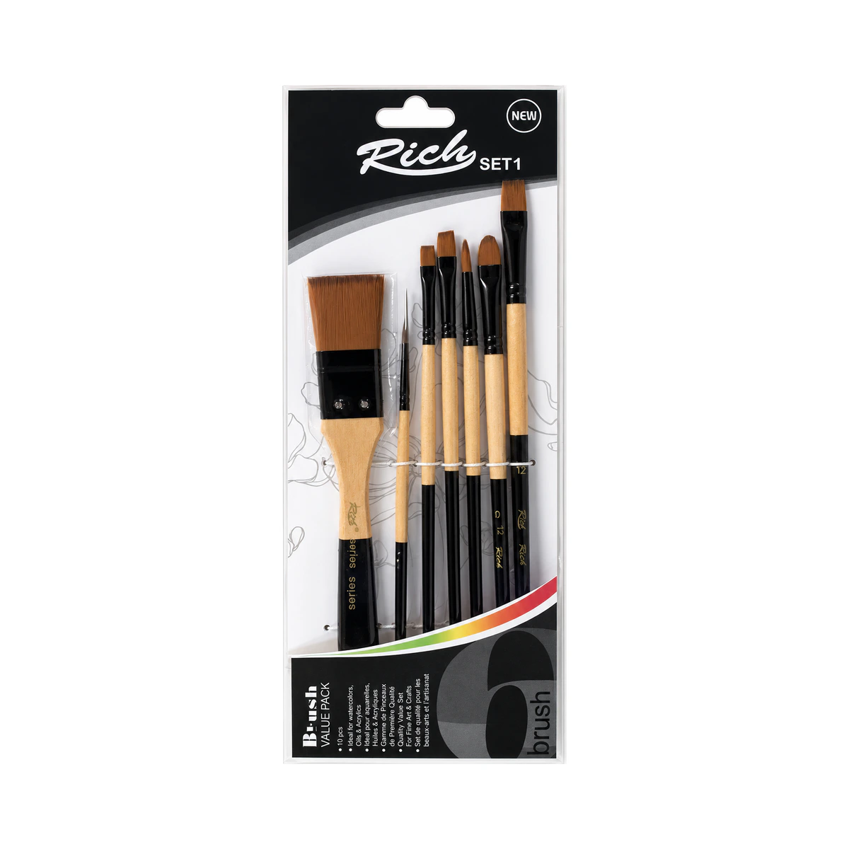 RİCH SET 1 ZEMİN FIRÇALI KARMA 7 Lİ SET