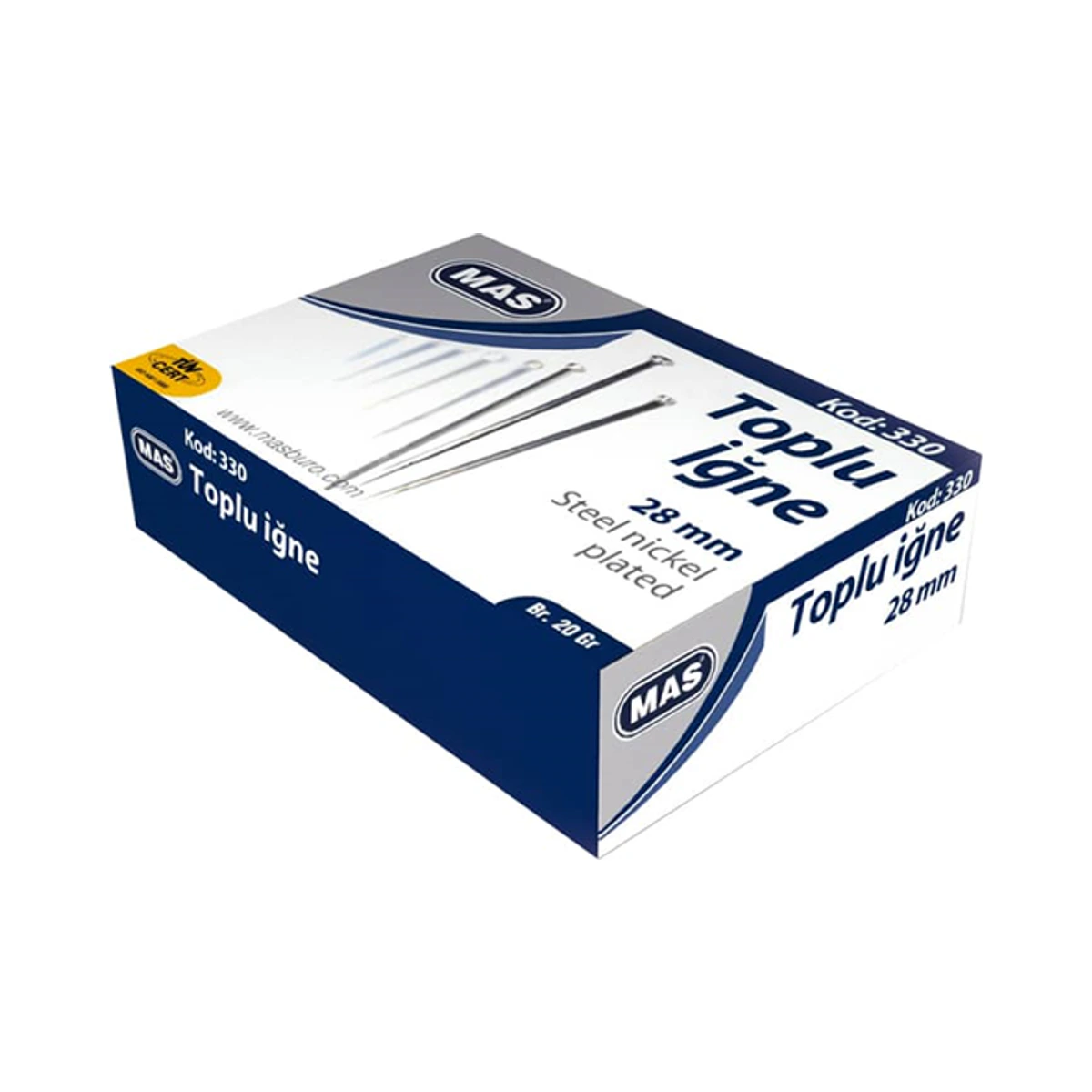 Mas Toplu İğne Nikel 20 Gr 28 mm