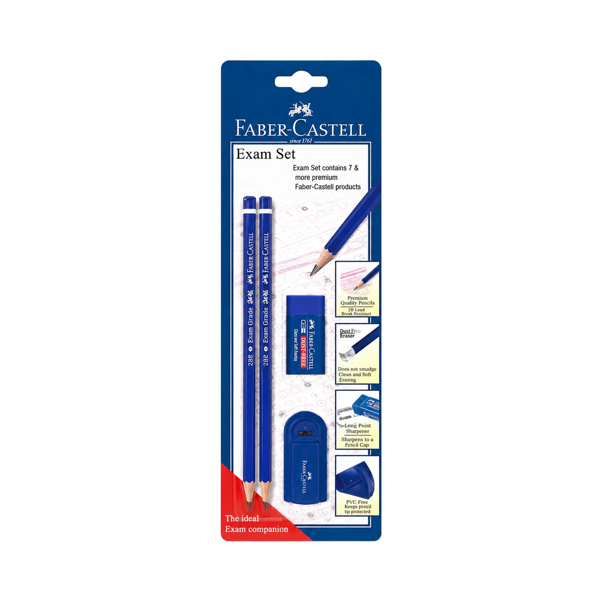 Faber-Castell Sınav Seti 2 Kalem-Silgi-Kalemtraş Blister
